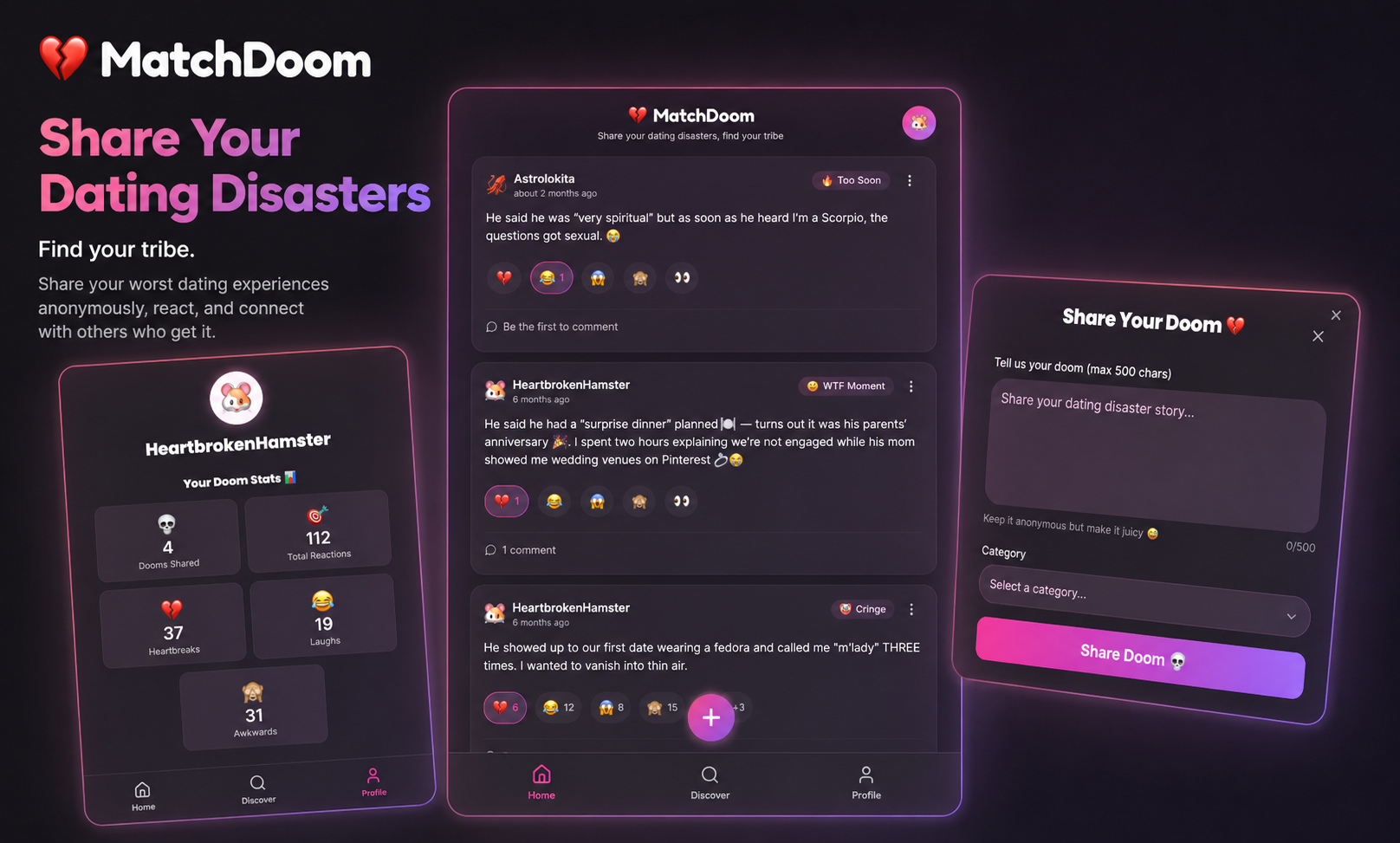 App screens